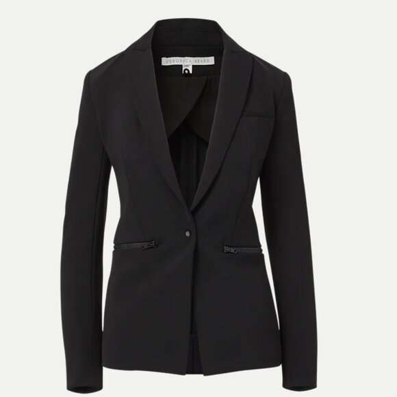 NWT! Veronica Beard Scuba Dickey Jacket Blazer, Size 8, Black - Picture 2 of 4